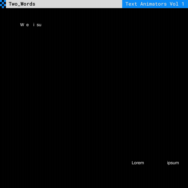 Text Animators Vol 1