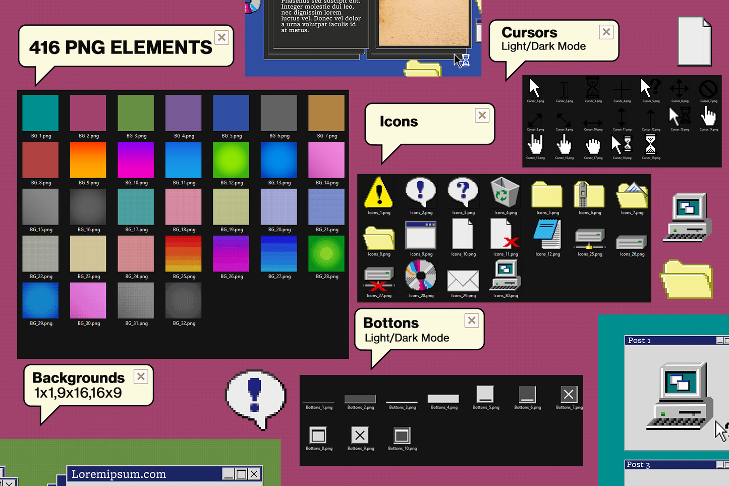 Retro UI Templates