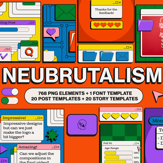 NEUBRUTALISM Elements + Templates
